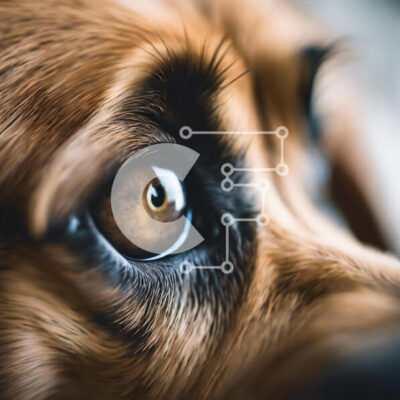 Intra Συλλεκτικό Ξύλινο Παζλ Plywood  4mm - Κινηματογράφηση σε πρώτο πλάνο με περίεργα μάτια καφέ σκύλου Σε Ξύλινο Κουτί - Διαστάσεις: 10x10 cm – 25 κομμάτια - Image 1