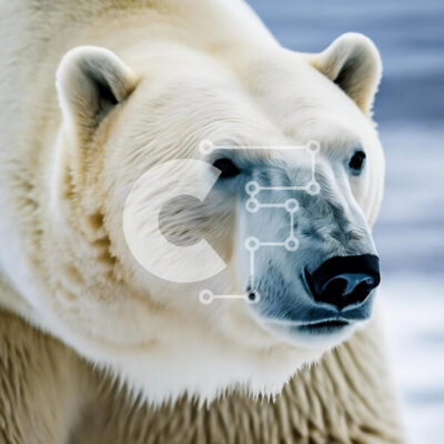 Intra Συλλεκτικό Ξύλινο Παζλ Plywood  4mm - Περίεργη πολική αρκούδα στο χιόνι Σε Ξύλινο Κουτί - Διαστάσεις: 10x10 cm – 25 κομμάτια - Image 1