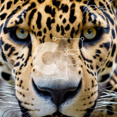 Intra Συλλεκτικό Ξύλινο Παζλ Plywood  4mm - Η Jaguar κοιτάζει έντονα Σε Ξύλινο Κουτί - Διαστάσεις: 10x10 cm – 25 κομμάτια - Image 1