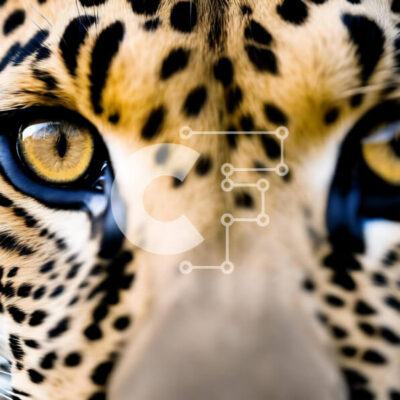 Intra Συλλεκτικό Ξύλινο Παζλ Plywood  4mm - Κοντινό πλάνο Λεοπάρ Μάτι με κίτρινα μάτια Σε Ξύλινο Κουτί - Διαστάσεις: 10x10 cm – 25 κομμάτια - Image 1