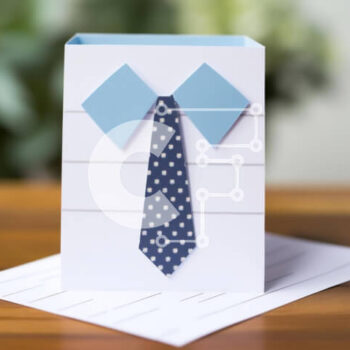 Intra Συλλεκτικό Ξύλινο Παζλ Plywood  4mm - Χαρτί γραβάτας σε στυλ origami για ειδικές περιστάσεις Σε Ξύλινο Κουτί - Διαστάσεις Puzzle: 10x10 cm – 25 κομμάτια - Image 1