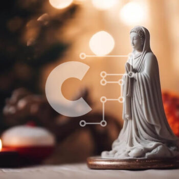 Intra Συλλεκτικό Ξύλινο Παζλ Plywood  4mm - Λευκό Άγαλμα της Παναγίας με κεριά και στολίδια Σε Ξύλινο Κουτί - Διαστάσεις Puzzle: 10x10 cm – 25 κομμάτια - Image 1