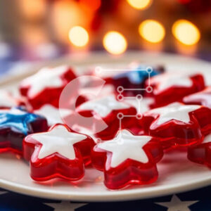 Intra Συλλεκτικό Ξύλινο Παζλ Plywood  4mm - Πατριωτικό πάρτι για την Ημέρα της Ανεξαρτησίας με αστέρια από ζελέ Σε Ξύλινο Κουτί - Διαστάσεις: 10x10 cm – 25 κομμάτια