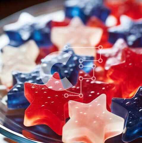 Intra Συλλεκτικό Ξύλινο Παζλ Plywood  4mm - Πατριωτικά επιδόρπια για τις 4 Ιουλίου Σε Ξύλινο Κουτί - Διαστάσεις: 10x10 cm – 25 κομμάτια - Image 1