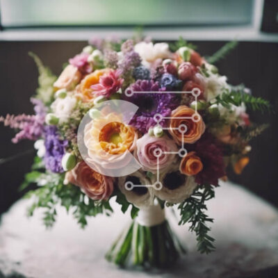 Intra Συλλεκτικό Ξύλινο Παζλ Plywood  4mm - Πολύχρωμο μπουκέτο λουλουδιών δίπλα στο παράθυρο Σε Ξύλινο Κουτί - Διαστάσεις: 10x10 cm – 25 κομμάτια - Image 1