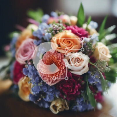 Intra Συλλεκτικό Ξύλινο Παζλ Plywood 4mm - Πολύχρωμο μπουκέτο λουλουδιών στο τραπέζι Σε Ξύλινο Κουτί - Διαστάσεις: 10x10 cm – 25 κομμάτια - Image 1