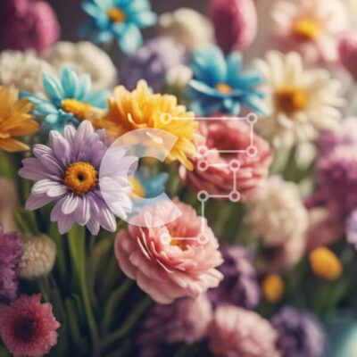 Intra Συλλεκτικό Ξύλινο Παζλ Plywood  4mm - Πολύχρωμο βάζο με μαργαρίτες, τριαντάφυλλα και γαρύφαλλα Σε Ξύλινο Κουτί - Διαστάσεις: 10x10 cm – 25 κομμάτια - Image 1