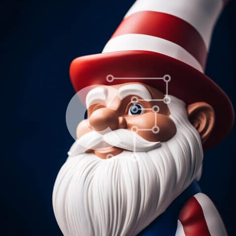 Intra Συλλεκτικό Ξύλινο Παζλ Plywood  4mm - Γάτα με το ειδώλιο παιχνίδι με καπέλο σε μπλε ή μαύρο φόντο Σε Ξύλινο Κουτί - Διαστάσεις Puzzle: 10x10 cm – 25 κομμάτια - Image 1