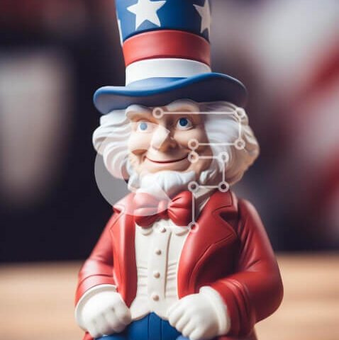 Intra Συλλεκτικό Ξύλινο Παζλ Plywood 4mm - Παιχνίδι ειδώλιο θείου με πατριωτική ενδυμασία Σε Ξύλινο Κουτί - Διαστάσεις: 10x10 cm – 25 κομμάτια - Image 1