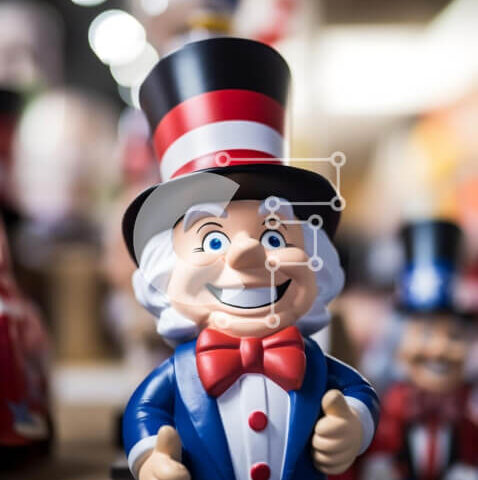 Intra Συλλεκτικό Ξύλινο Παζλ Plywood  4mm - Ειδώλιο παιχνιδιού St. Nick σε διαφήμιση διακοπών Σε Ξύλινο Κουτί - Διαστάσεις: 10x10 cm – 25 κομμάτια - Image 1