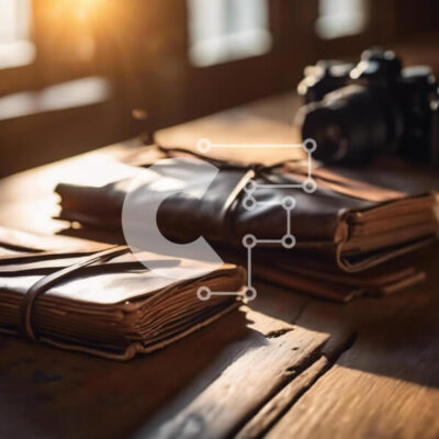 Intra Συλλεκτικό Ξύλινο Παζλ Plywood  4mm - Ξύλινο τραπέζι με βιβλία και κάμερα Σε Ξύλινο Κουτί - Διαστάσεις: 10x10 cm – 25 κομμάτια - Image 1