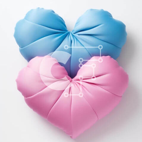 Intra Συλλεκτικό Ξύλινο Παζλ Plywood  4mm - Μαξιλάρια σε σχήμα καρδιάς για αγάπη και στοργή Σε Ξύλινο Κουτί - Διαστάσεις Puzzle: 10x10 cm – 25 κομμάτια - Image 1