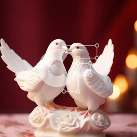 Intra Συλλεκτικό Ξύλινο Παζλ Plywood  4mm - Λευκό Περιστέρι ειδώλια με κεριά Σε Ξύλινο Κουτί - Διαστάσεις: 10x10 cm – 25 κομμάτια - Image 1