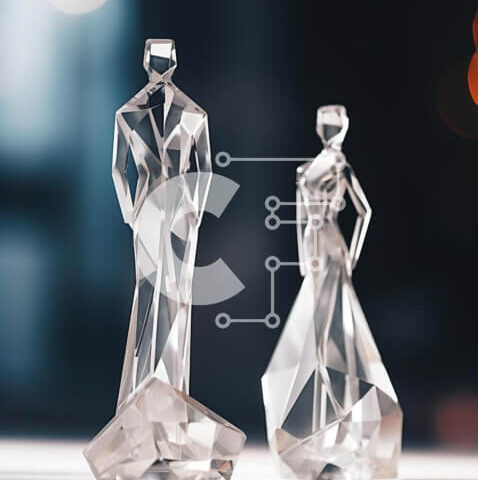 Intra Συλλεκτικό Ξύλινο Παζλ Plywood  4mm - Κομψά κρυστάλλινα ειδώλια γάμου Σε Ξύλινο Κουτί - Διαστάσεις: 10x10 cm – 25 κομμάτια - Image 1