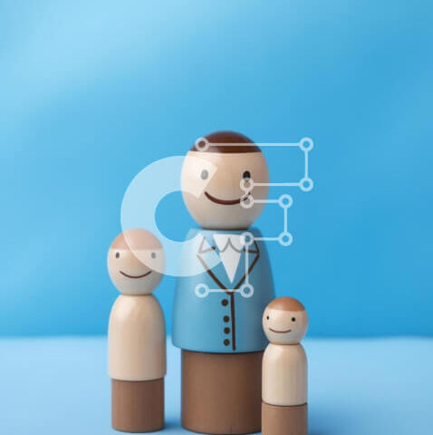 Intra Συλλεκτικό Ξύλινο Παζλ Plywood  4mm - Κομψές ξύλινες κούκλες με μανταλάκια σε οικογενειακή συγκέντρωση Σε Ξύλινο Κουτί - Διαστάσεις: 10x10 cm – 25 κομμάτια - Image 1