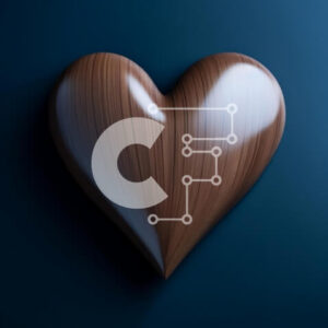 Intra Συλλεκτικό Ξύλινο Παζλ Plywood  4mm - Ξύλινο στολίδι σε σχήμα καρδιάς σε μπλε φόντο Σε Ξύλινο Κουτί - Διαστάσεις: 10x10 cm – 25 κομμάτια