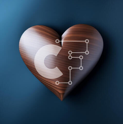 Intra Συλλεκτικό Ξύλινο Παζλ Plywood  4mm - Ξύλινο στολίδι σε σχήμα καρδιάς σε σκούρο μπλε φόντο Σε Ξύλινο Κουτί - Διαστάσεις: 10x10 cm – 25 κομμάτια - Image 1