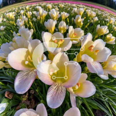 Intra Συλλεκτικό Ξύλινο Παζλ Plywood 4mm - Πεδίο με κίτρινες και λευκές τουλίπες σε άνθιση Σε Ξύλινο Κουτί - Διαστάσεις: 10x10 cm – 25 κομμάτια - Image 1