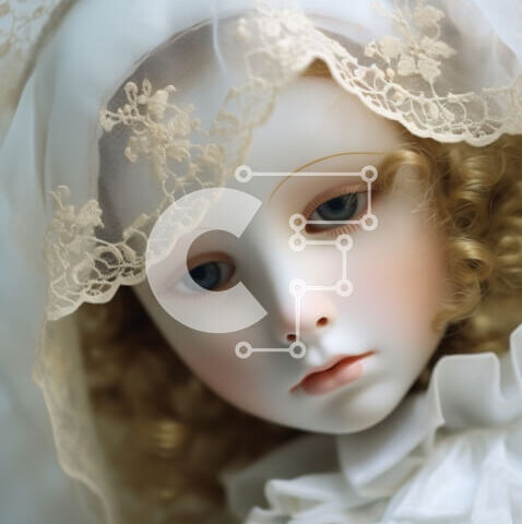 Intra Συλλεκτικό Ξύλινο Παζλ Plywood  4mm - Ξανθή κούκλα ντυμένη για ειδικές περιστάσεις Σε Ξύλινο Κουτί - Διαστάσεις: 10x10 cm – 25 κομμάτια - Image 1