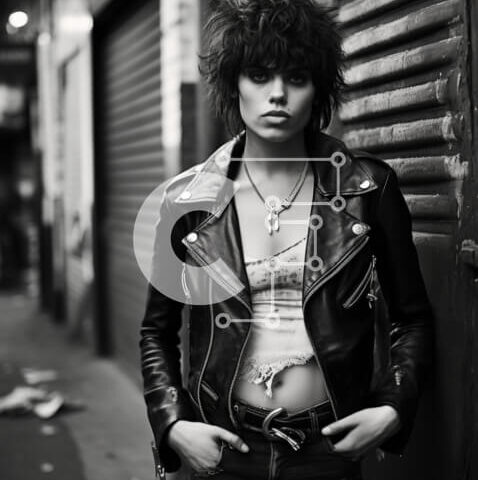 Intra Συλλεκτικό Ξύλινο Παζλ Plywood  4mm - Νεαρή γυναίκα στα ασπρόμαυρα που στέκεται σε ένα δρομάκι Σε Ξύλινο Κουτί - Διαστάσεις Puzzle: 10x10 cm – 25 κομμάτια - Image 1