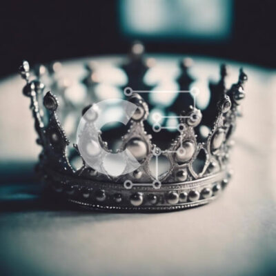 Intra Συλλεκτικό Ξύλινο Παζλ Plywood  4mm - Ασημένιο στέμμα στο τραπέζι Σε Ξύλινο Κουτί - Διαστάσεις: 10x10 cm – 25 κομμάτια - Image 1