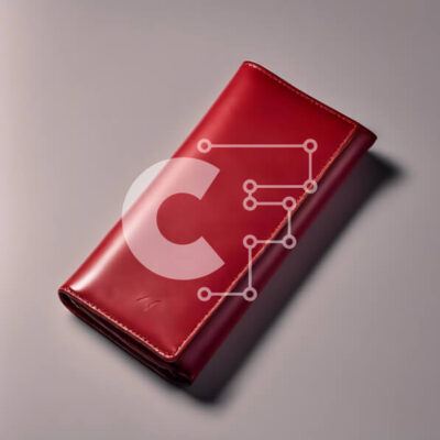 Intra Συλλεκτικό Ξύλινο Παζλ Plywood  4mm - Κόκκινο δερμάτινο πορτοφόλι σε γκρι επιφάνεια Σε Ξύλινο Κουτί - Διαστάσεις: 10x10 cm – 25 κομμάτια - Image 1