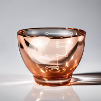 Intra Συλλεκτικό Ξύλινο Παζλ Plywood 4mm - Χάλκινο γυάλινο μπολ σε υπόλευκο φόντο Σε Ξύλινο Κουτί - Διαστάσεις: 10x10 cm – 25 κομμάτια - Image 1