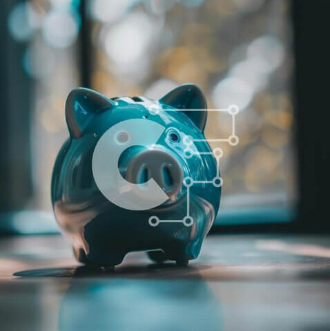 Intra Συλλεκτικό Ξύλινο Παζλ Plywood  4mm - Μπλε κουμπαράς στο τραπέζι μπροστά από το ανοιχτό παράθυρο Σε Ξύλινο Κουτί - Διαστάσεις: 10x10 cm – 25 κομμάτια - Image 1