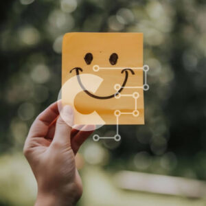 Intra Συλλεκτικό Ξύλινο Παζλ Plywood  4mm - Smiley Face Post-it Σημείωση στη φύση Σε Ξύλινο Κουτί - Διαστάσεις: 10x10 cm – 25 κομμάτια