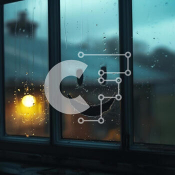 Intra Συλλεκτικό Ξύλινο Παζλ Plywood  4mm - Χαμογελαστό πρόσωπο ζωγραφισμένο στο περβάζι παραθύρου Rainy Night Σε Ξύλινο Κουτί - Διαστάσεις Puzzle: 10x10 cm – 25 κομμάτια - Image 1