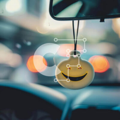 Intra Συλλεκτικό Ξύλινο Παζλ Plywood  4mm - Αποσμητικό αέρα Smiley Face που κρέμεται από το παράθυρο του αυτοκινήτου Σε Ξύλινο Κουτί - Διαστάσεις Puzzle: 10x10 cm – 25 κομμάτια - Image 1