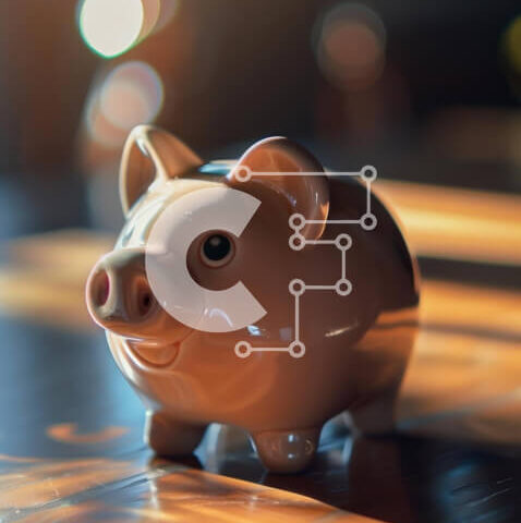 Intra Συλλεκτικό Ξύλινο Παζλ Plywood 4mm - Μικρός καφέ κουμπαράς στο τραπέζι Σε Ξύλινο Κουτί - Διαστάσεις: 10x10 cm – 25 κομμάτια - Image 1