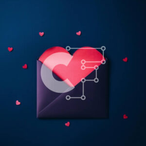 Intra Συλλεκτικό Ξύλινο Παζλ Plywood  4mm - Φάκελος σε σχήμα καρδιάς για την ημέρα του Αγίου Βαλεντίνου με κόκκινες καρδιές Σε Ξύλινο Κουτί - Διαστάσεις: 10x10 cm – 25 κομμάτια