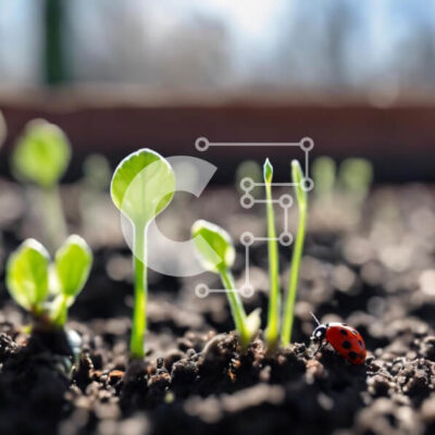 Intra Συλλεκτικό Ξύλινο Παζλ Plywood  4mm - Πασχαλίτσα στα πράσινα βλαστάρια στο έδαφος Σε Ξύλινο Κουτί - Διαστάσεις: 10x10 cm – 25 κομμάτια - Image 1