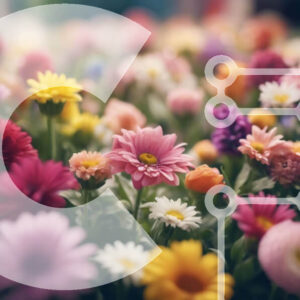 Intra Συλλεκτικό Ξύλινο Παζλ Plywood  4mm - Πολύχρωμο λουλούδι με μαργαρίτες, τριαντάφυλλα και γαρίφαλα Σε Ξύλινο Κουτί - Διαστάσεις: 10x10 cm – 25 κομμάτια