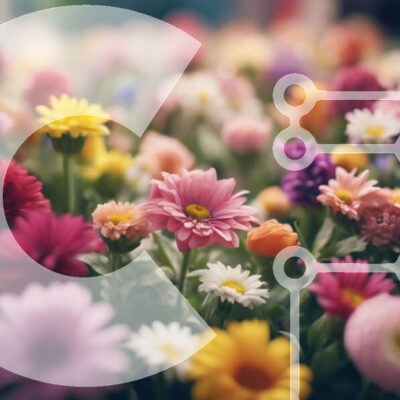 Intra Συλλεκτικό Ξύλινο Παζλ Plywood  4mm - Πολύχρωμο λουλούδι με μαργαρίτες, τριαντάφυλλα και γαρίφαλα Σε Ξύλινο Κουτί - Διαστάσεις: 10x10 cm – 25 κομμάτια - Image 1