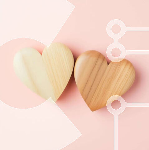 Intra Συλλεκτικό Ξύλινο Παζλ Plywood 4mm - Ξύλινα αντικείμενα σε σχήμα καρδιάς σε ροζ φόντο Σε Ξύλινο Κουτί - Διαστάσεις: 10x10 cm – 25 κομμάτια - Image 1