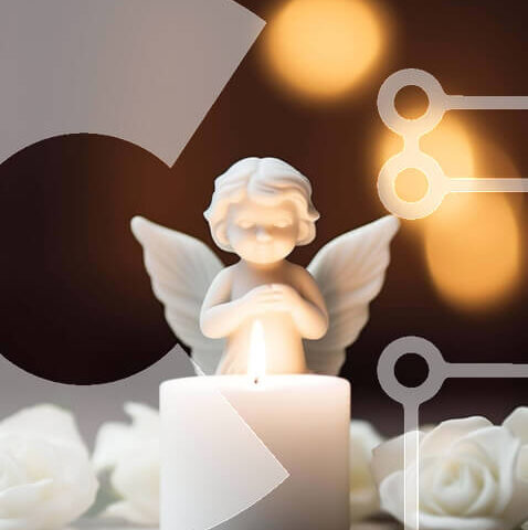 Intra Συλλεκτικό Ξύλινο Παζλ Plywood  4mm - Λευκό κερί με ειδώλιο αγγέλου και τριαντάφυλλα Σε Ξύλινο Κουτί - Διαστάσεις Puzzle: 10x10 cm – 25 κομμάτια - Image 1