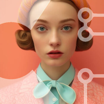 Intra Συλλεκτικό Ξύλινο Παζλ Plywood  4mm - Γυναίκα με πορτοκαλί κοστούμι και καπέλο με παπιγιόν Σε Ξύλινο Κουτί - Διαστάσεις Puzzle: 10x10 cm – 25 κομμάτια - Image 1