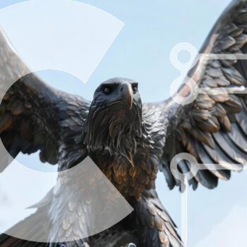 Intra Συλλεκτικό Ξύλινο Παζλ Plywood  4mm - Άγαλμα αετού με ανοιχτά φτερά Σε Ξύλινο Κουτί - Διαστάσεις: 10x10 cm – 25 κομμάτια - Image 1