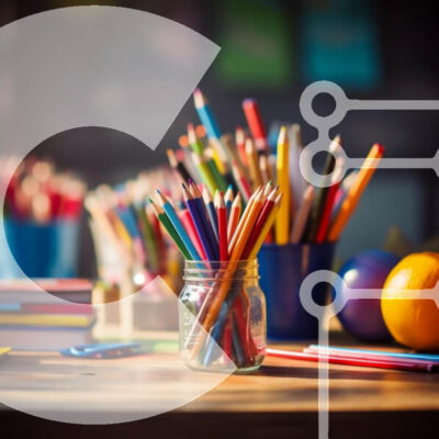 Intra Συλλεκτικό Ξύλινο Παζλ Plywood  4mm - Πολύχρωμα μολύβια και σχολικά είδη Σε Ξύλινο Κουτί - Διαστάσεις Puzzle: 10x10 cm – 25 κομμάτια - Image 1