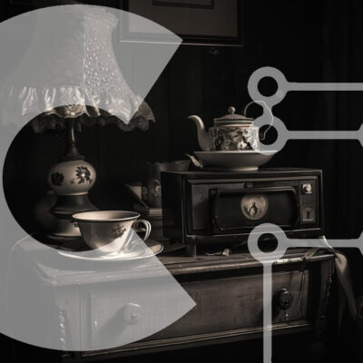 Intra Συλλεκτικό Ξύλινο Παζλ Plywood  4mm - Vintage συρταριέρα με ντεκόρ αντίκες Σε Ξύλινο Κουτί - Διαστάσεις Puzzle: 10x10 cm – 25 κομμάτια - Image 1