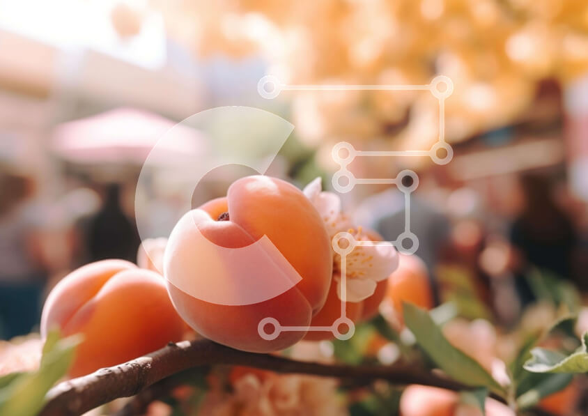 Intra Συλλεκτικό Ξύλινο Παζλ Plywood  4mm - Κλαδί δέντρου με πορτοκαλιές και ανθρώπους στην εκδήλωση Σε Ξύλινο Κουτί - Διαστάσεις: 10x10 cm – 25 κομμάτια