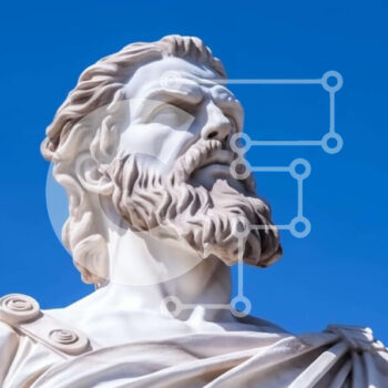 Intra Συλλεκτικό Ξύλινο Παζλ Plywood  4mm - Αρχαίο ελληνικό άγαλμα γενειοφόρου άνδρα Σε Ξύλινο Κουτί - Διαστάσεις Puzzle: 10x10 cm – 25 κομμάτια - Image 1