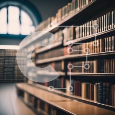 Intra Συλλεκτικό Ξύλινο Παζλ Plywood  4mm - Βιβλιοθήκη με σειρές βιβλίων Σε Ξύλινο Κουτί - Διαστάσεις Puzzle: 10x10 cm – 25 κομμάτια - Image 1