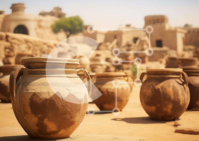 Intra Συλλεκτικό Ξύλινο Παζλ Plywood  4mm - Ομάδα δοχείων κεραμικής Σε Ξύλινο Κουτί - Διαστάσεις: 10x10 cm – 25 κομμάτια