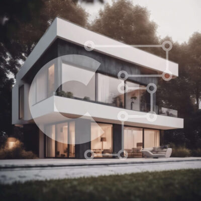 Intra Συλλεκτικό Ξύλινο Παζλ Plywood 4mm - Μοντέρνο Σύγχρονο Σπίτι Σε Ξύλινο Κουτί - Διαστάσεις Puzzle: 10x10 cm – 25 κομμάτια - Image 1