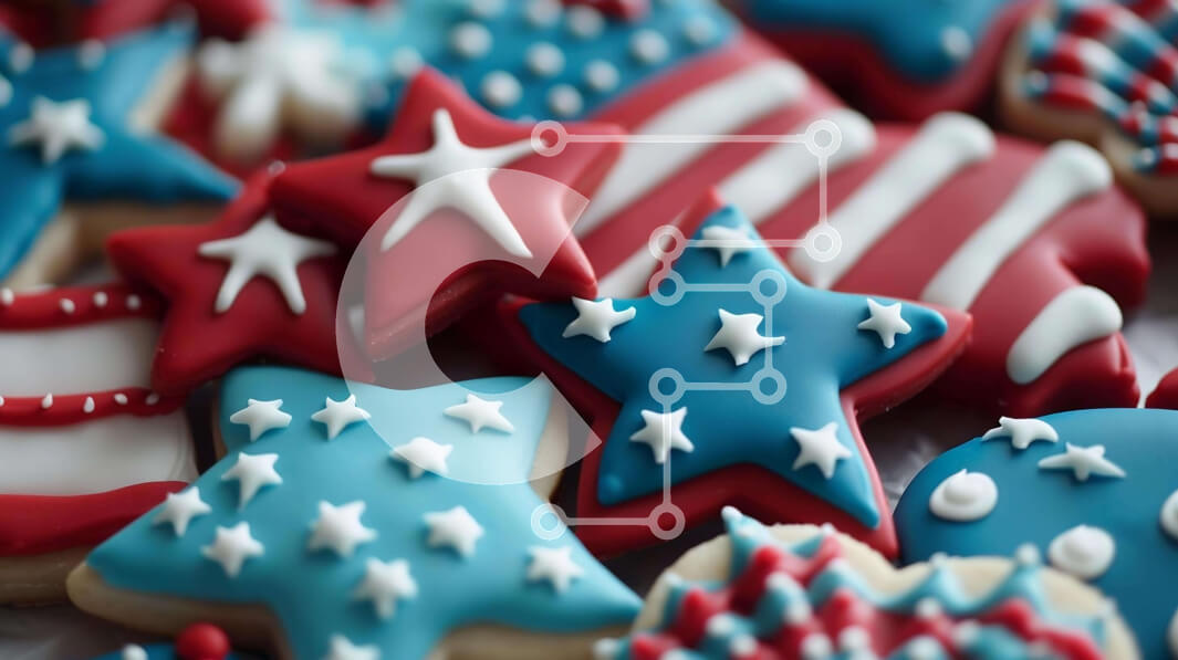 Intra Συλλεκτικό Ξύλινο Παζλ Plywood  4mm - Εμφάνιση πατριωτικών cookies Σε Ξύλινο Κουτί - Διαστάσεις: 10x10 cm – 25 κομμάτια