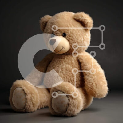 Intra Συλλεκτικό Ξύλινο Παζλ Plywood  4mm - Χαρούμενο αρκουδάκι σε μαύρο φόντο Σε Ξύλινο Κουτί - Διαστάσεις: 10x10 cm – 25 κομμάτια - Image 1