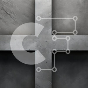 Intra Συλλεκτικό Ξύλινο Παζλ Plywood  4mm - Συγκεκριμένος σταυρός σε αφηρημένο γκρι φόντο Σε Ξύλινο Κουτί - Διαστάσεις Puzzle: 10x10 cm – 25 κομμάτια